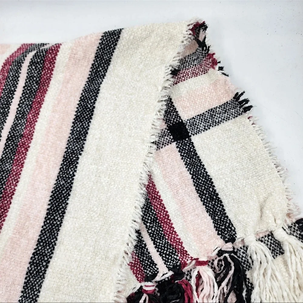 NWT Style & Co Women’s Chenille‎ Pink Plaid Scarf Gifts Stocking Stuffer Soft